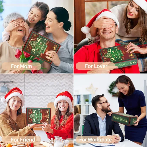 Vista 5 de Velas perfumadas de Navidad para el hogar, juego de 6 unidades, tarro de 21 onzas, regalo perfecto para mujeres, compañeros de trabajo, novia/amigos