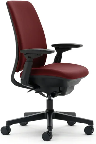 Vista 6 de Steelcase - Silla Amia tapizada en tela negra, Tela