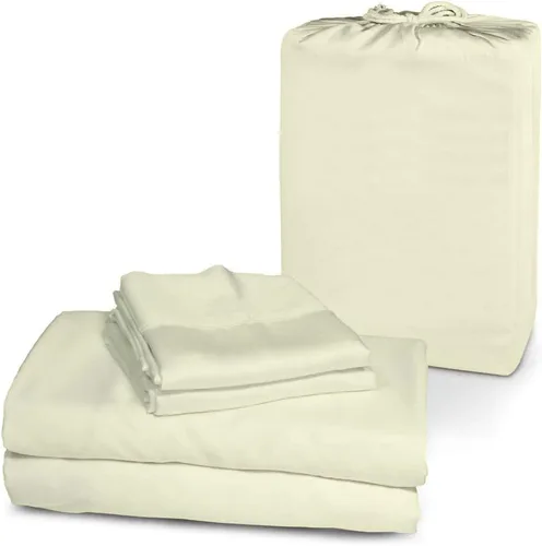 Vista 15 de Femini Fashion Juego de sábanas de 4 piezas con bolsillos extra profundos de 1000 hilos, 100% algodón orgánico, bolsillo profundo de 30 pulgadas