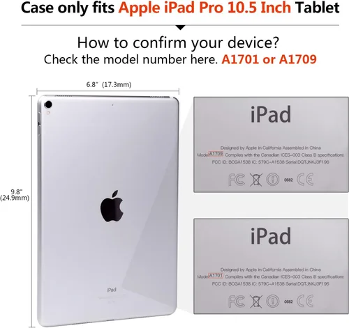Vista 2 de Dteck Funda de 10.5 pulgadas para iPad Air 2019 (3ª generación, A2152 A2123 A2153) / iPad Pro 2017 (A1701 A1709) Tablet - Funda tipo cartera