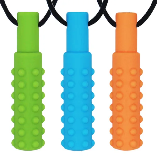 Vista 8 de Xtra Tough (XT) - Collar sensorial para masticar (paquete de 3) – Ayuda motora oral sensorial, juguetes mordedores para autismo, TDAH, lactancia
