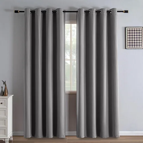 Vista 68 de IGEMAEVE Cortinas opacas de tamaño personalizado para dormitorio, 100 % opacas, 1 panel, aislamiento térmico, cortinas de oscurecimiento
