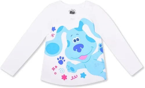Vista 2 de Nickelodeon Blue's Clues - Conjunto de camisa y leggings de manga larga para niña, color rosablanco