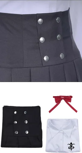 Vista 6 de Disfraz de marinero de anime Shirogane Tsumugi JK uniforme escolar para niñas