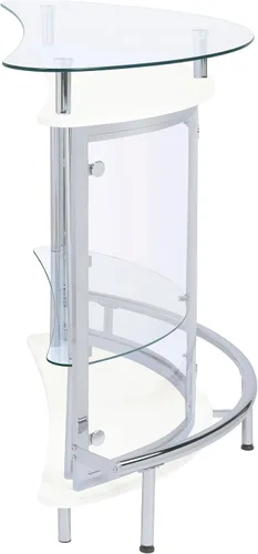Vista 10 de Mueble para bar con frontal de acrílico, Metal, Blanco