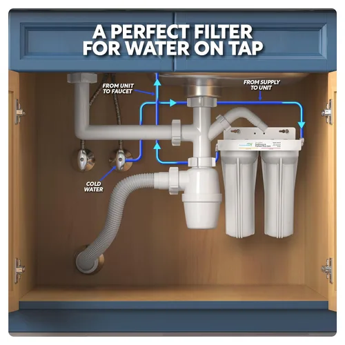 Vista 5 de Aquatic Life Sistema de filtración del agua del carbono del sedimento más el sistema, sistema de la reducción del cloro de la cloramina en partículas