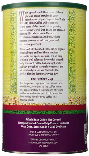 Vista 2 de Trader Joe's Organic Fair Trade Wake Up Blend Café 28 oz
