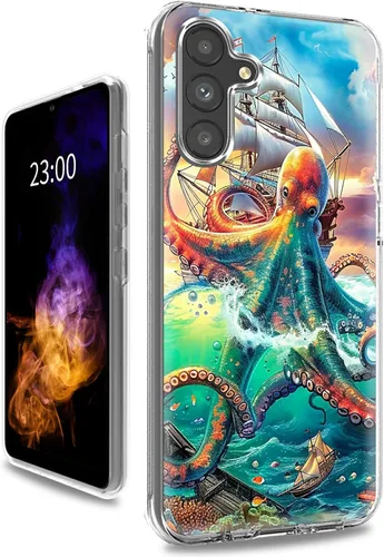 Vista 26 de Funda transparente para Samsung A15 5G de 6.5 pulgadas, doble capa protectora a prueba de golpes de PC transparente de silicona suave