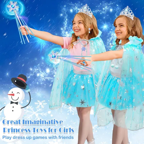 Vista 4 de BYHTTKIGM Ropa de princesa para niñas pequeñas, vestidos de princesa para niñas, juguetes de 3 a 8 años, regalos de Navidad y cumpleaños