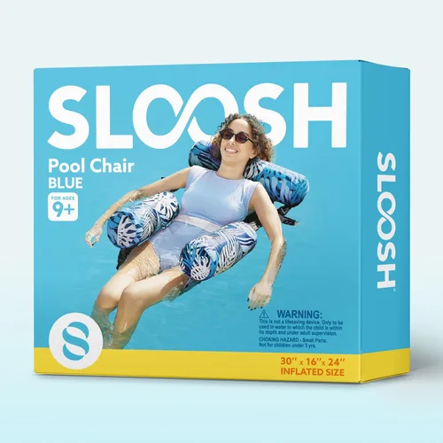 Vista 9 de Sloosh Sillas flotantes de piscina para adultos, sillas inflables de piscina, hamaca flotante con patrón de plantas para adultos, flotadores