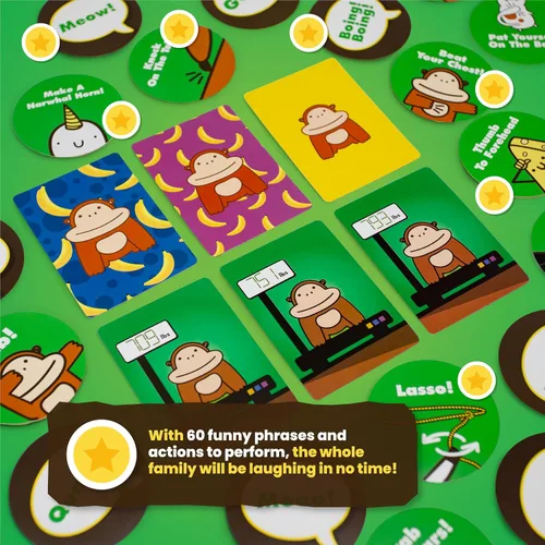 Vista 5 de Juego de Mesa 800 Pound Gorilla de Taco Cat Goat Cheese Pizza - Divertido Juego de Cartas Familiar para Niños y Adultos – Ideal para Noche
