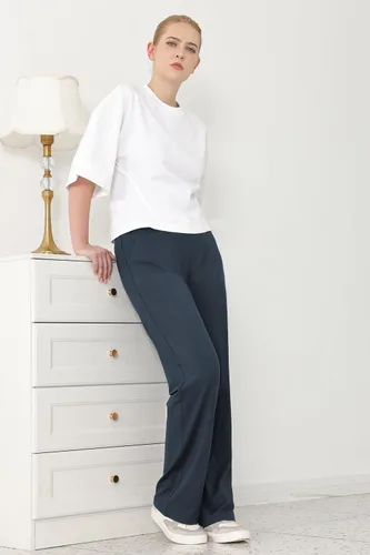 Vista 3 de Bamans Pantalones de vestir para mujer, corte de bota, leggings acampanados de cintura alta, pantalones de trabajo, negocios, oficina, pantalones