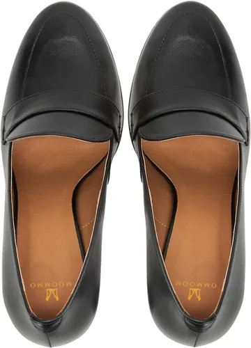 Vista 5 de MOOMMO Zapatos de tacón grueso de bloque para mujer, punta redonda cerrada, sin cordones, Oxford, tacón alto, oficina, negocios, 4-13 M de EE. UU
