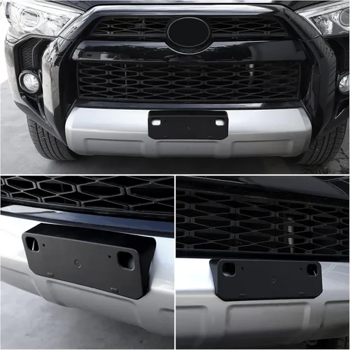 Vista 5 de Voodonala Marco de soporte de placa frontal para 4runner para Toyota 4runner 2010-2025+, soporte para placa de matrícula, accesorios exteriores ABS