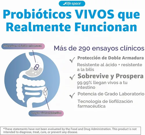 Vista 6 de Life-Space Probióticos bióticos intestinales para regularidad, porción de 2 meses, 20 mil millones de UFC y 5 cepas, apoya el movimiento intestinal