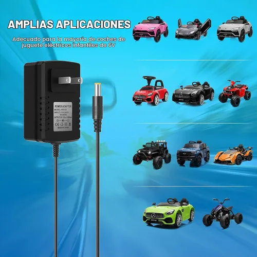 Vista 6 de Cargador de batería de 6 V para niños juguetes de coche, cargador