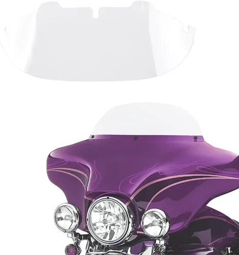 Vista 13 de Parabrisas negro de 4.5" para motocicleta, compatible con Harley Davidson Touring Street Glide Electra Glide FLHT FLHTCU Ultra Classic Glide FLHX