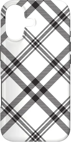 Vista 32 de Funda para iPhone 11 Pro Max a cuadros en blanco y negro