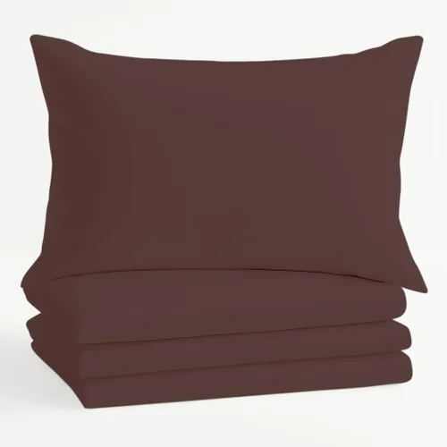 Vista 16 de Comfort Beddings Juego de 4 fundas de almohada estándar, 100% algodón orgánico de 600 hilos, fundas de almohada de algodón rosa rubor, fundas