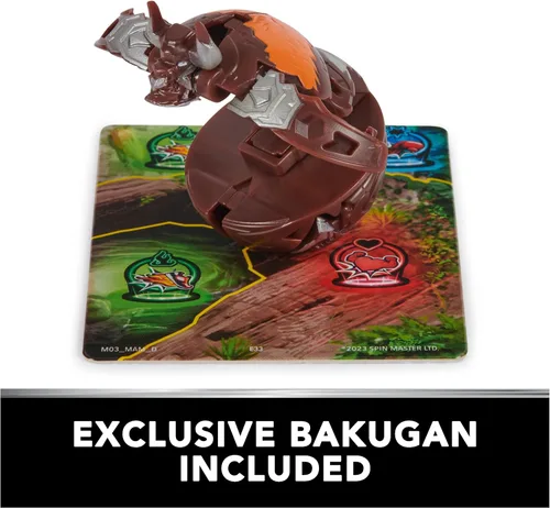 Vista 2 de Bakugan Set de entrenamiento con Bruiser, temática de clan mamífero, figura de acción personalizable, tarjetas intercambiables y juego de juego