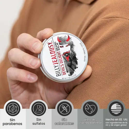 Vista 3 de Billy Jealousy Beard Balm with Light Hold & Low Shine, Everyday Beard Styling Balm Loaded With Coconut, Shea & Sunflower Oils For Smooth & Nourished