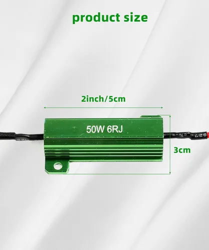 Vista 3 de 4 piezas de resistencias de carga, adaptador parpadeante de resistencia de señal de giro LED con cable y clip, kit de conversión de resistencias