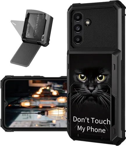 Vista 31 de Funda tipo cartera para Samsung Galaxy A54 5G con ranura para tarjetero, funda con tapa híbrida de doble capa, resistente, a prueba de golpes, funda