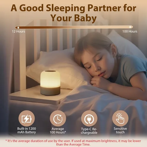 Vista 6 de Luz nocturna portátil para bebé, luz de huevo de 3 colores para guardería, luz nocturna recargable para niños, pequeña lámpara inalámbrica de mesa