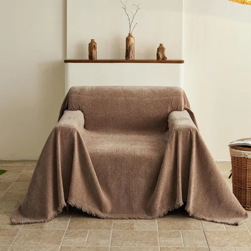 Vista 21 de Fundas Boho para Sofá de 2 Cojines, Funda Deslizable de Chenille para Sofá para Mascotas Lavable, Funda de Loveseat Seccional en Forma de L Manta