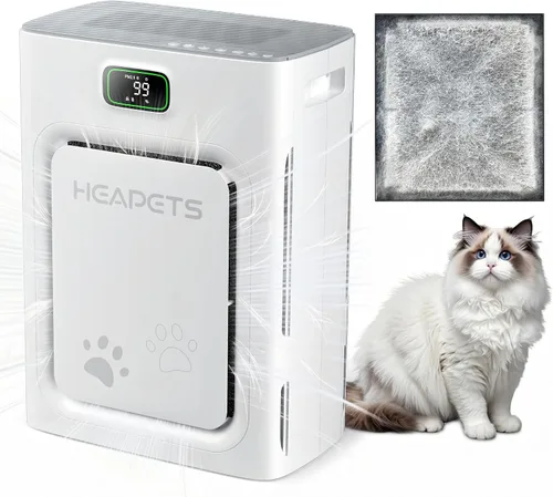 Vista 10 de Purificador de aire para mascotas para el hogar, habitación grande, 2500 pies cuadrados, filtro lavable HEPA H13 de doble cara, limpiador de aire