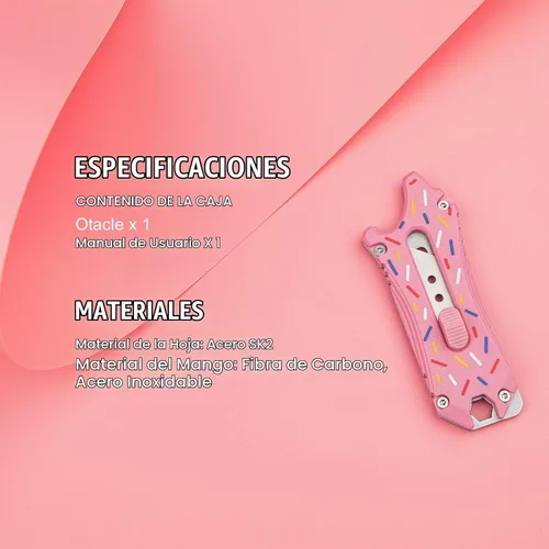 Vista 8 de OKNIFE Otacle EDC - Cuchillo utilitario retráctil, cuchillo para abrir cajas, herramienta multifuncional con cortador de cinturón, abridor