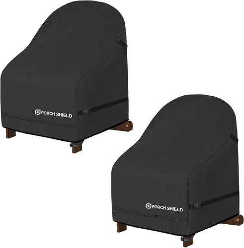 Vista 19 de Porch Shield Fundas para Sillas de Patio - Funda Impermeable para Silla de Salón Exterior de Asiento Profundo para Césped - 28 pulgadas de ancho x
