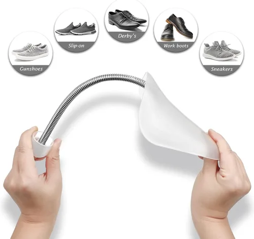 Vista 4 de 30 Pairs Plastic Shoe Trees Bulk Spring Shoe Stretcher Shaper Shoe Shape Keeper Inserts Holder for Men US Size 6-12