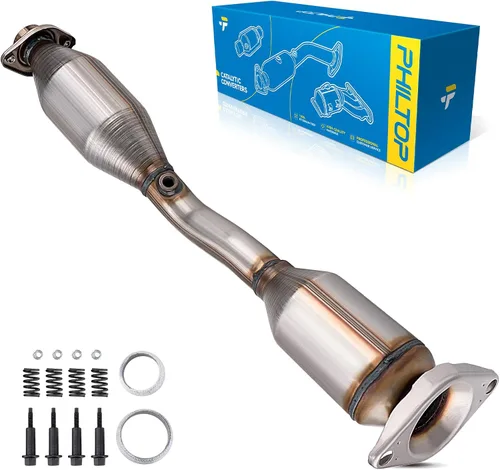 Vista 46 de PHILTOP Convertidor Catalítico de Ajuste Directo para Murano 2009 2010 2011 2012 2013 2014 3.5L, Cáscara de Acero Inoxidable Aluminio 203-1010