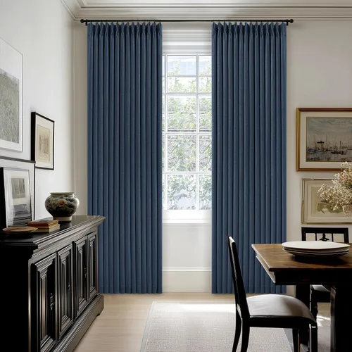 Vista 69 de Juego de 2 paneles de cortinas plisadas negras de 80 pulgadas para sala de estar, cortinas plisadas de lino con forro de 80 pulgadas de largo, 100%