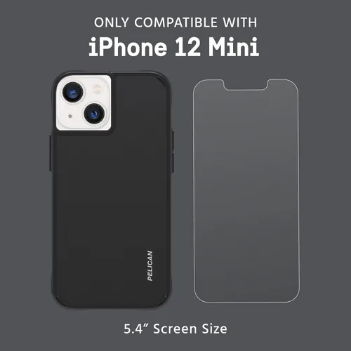 Vista 5 de Pelican - Paquete de protección - Funda resistente y protector de pantalla para iPhone 12 Mini (5G) - Protección contra caídas de 10 pies - 6.7