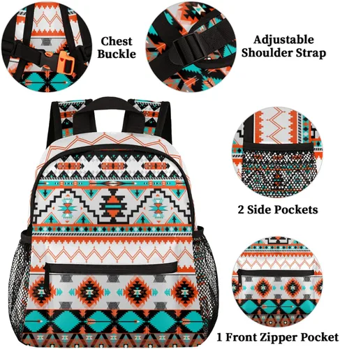 Vista 3 de Mochila para niños pequeños con correa para el pecho para niños y niñas, jardín de infantes, mochila escolar para guardería, bolsa de viaje