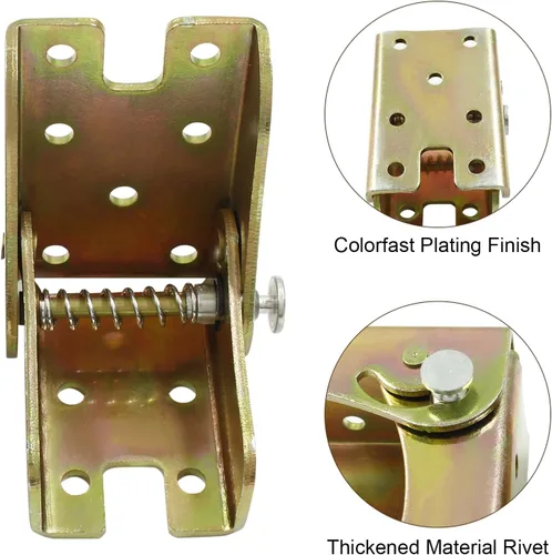Vista 3 de 2 soportes de bisagra plegables, bisagras autobloqueantes, soporte de mesa plegable de 90 grados, accesorios de patas resistentes para mesa
