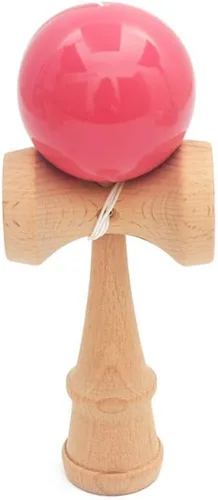 Vista 5 de Pelota de juguete para deportes al aire libre de madera para adolescentes, bola de Kendama, pintura de PU de 7.3 in, cuerdas profesionales para Negro