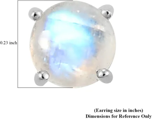 Vista 7 de Birthstone Stud Earrings for Women 925 Sterling Silver Gemstone Jewelry Anniversary Birthday Christmas Gifts for Women