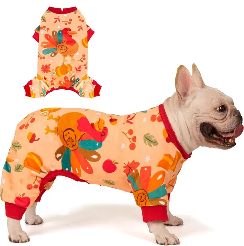 Vista 24 de KYEESE - Pijama de terciopelo para perros pequeños para uso diario, ardilla
