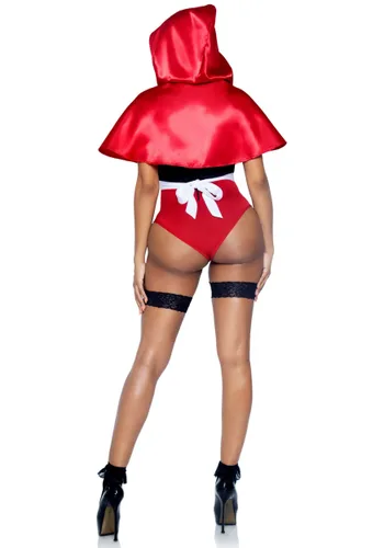 Vista 4 de Disfraz Sexy de Mujer Pícara Señorita Roja Multicolor