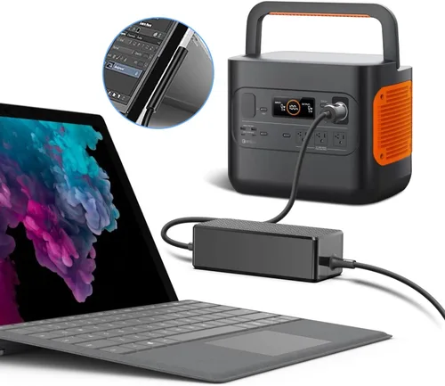 Vista 3 de KFD Cargador de coche 15V 6.33A 12V-24V DC Adaptador compatible con Microsoft Surface Book 3 2 1 Surface Go 1 2 3 4 Surface Laptop 7 6 5 4 3 2 1 Go