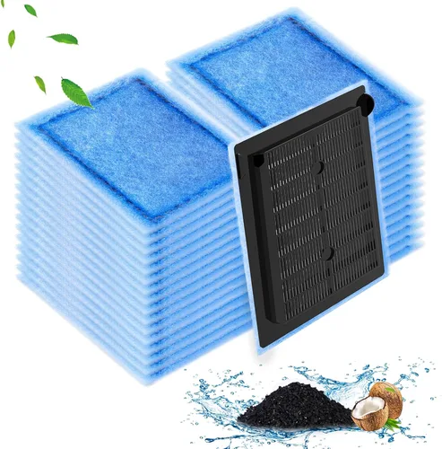 Vista 16 de Umlecoa Paquete de 8/16/32 cartuchos de filtro tamaño A compatibles con filtros MarineLand Penguin Power Filters 75 y 100 – Cartuchos de filtro