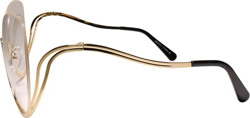 Vista 2 de Gafas de ojo de gato sin montura de gran tamaño de lujo elegante magnífico