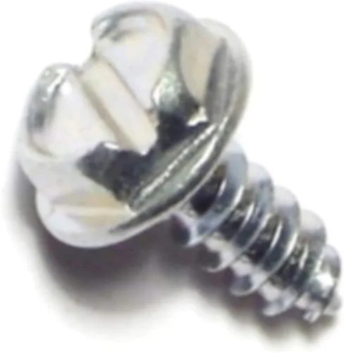 Vista 2 de Hard-to-Find Fastener 014973265397 Tornillos de chapa de arandela hexagonal ranurada, 8 x 3/8, pieza-100, zinc
