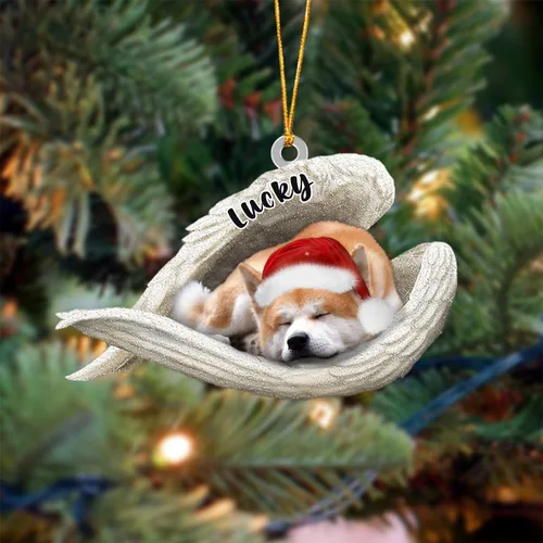 Vista 159 de Ángel durmiente de Afghan Hound para Navidad, adorno personalizado con el nombre del perro, adorno de Navidad personalizado para amantes de perros