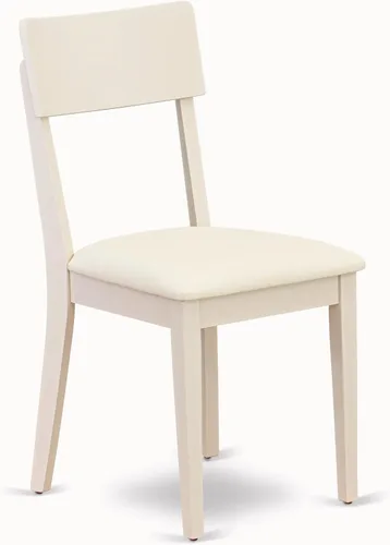 Vista 5 de East West Furniture ADC-LWH-LC Andi - Juego de 2 sillas de comedor tapizadas de piel sintética, color blanco lino
