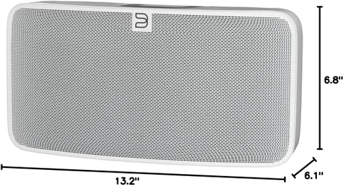 Vista 7 de Bluesound Pulse MINI 2i - Altavoz inteligente compacto inalámbrico para varias habitaciones con Bluetooth, color blanco, compatible con Alexa y Siri
