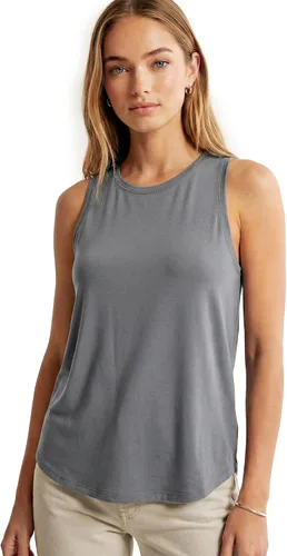 Vista 19 de sissycos Camisetas deportivas sin mangas con espalda cruzada para mujer, ajuste holgado Negro